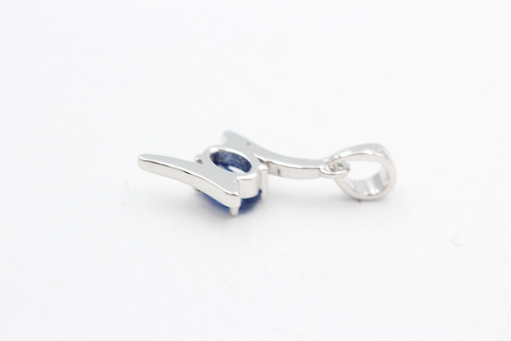 0,72 Carat blauer Kyanit Anhänger 925 Silber Kyanitanhänger