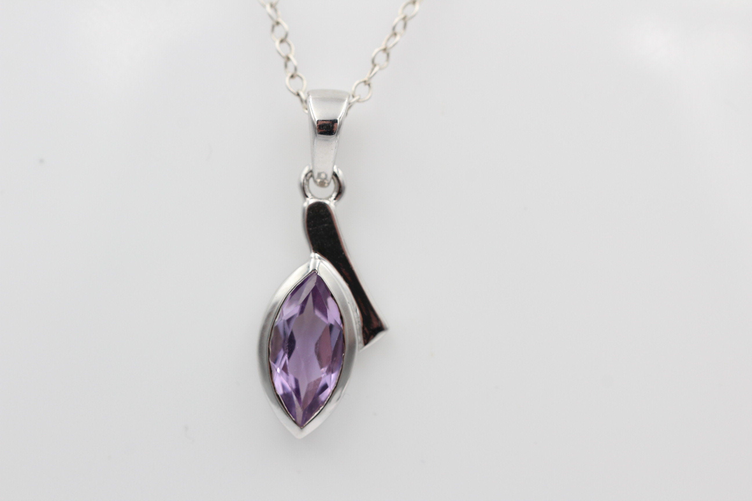 1,8 Carat pink Amethyst  Anhänger 925 Silber pinker Edelstein
