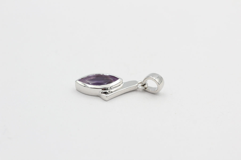 1,8 Carat pink Amethyst  Anhänger 925 Silber pinker Edelstein