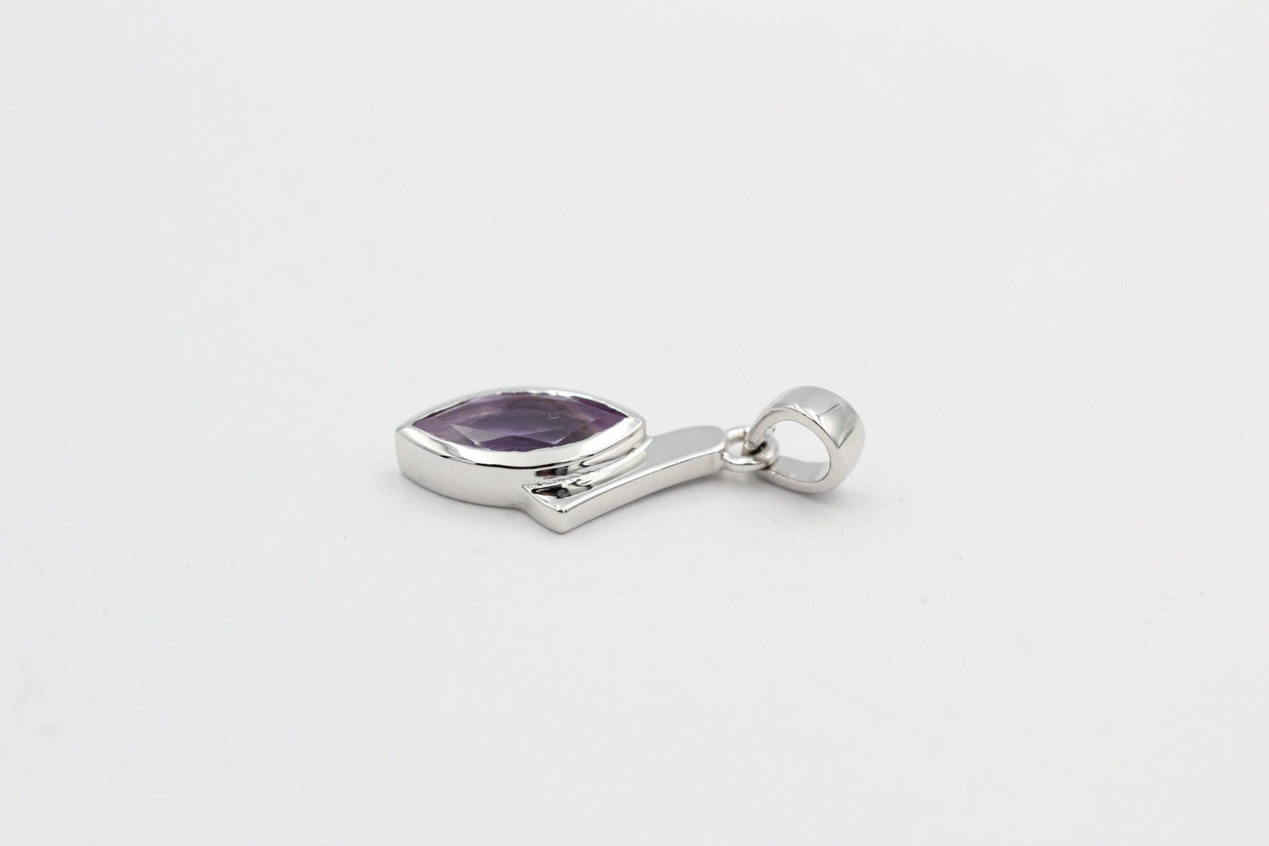 1,8 Carat pink Amethyst  Anhänger 925 Silber pinker Edelstein