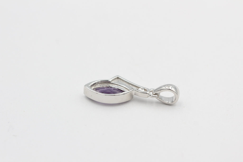 1,8 Carat pink Amethyst  Anhänger 925 Silber pinker Edelstein