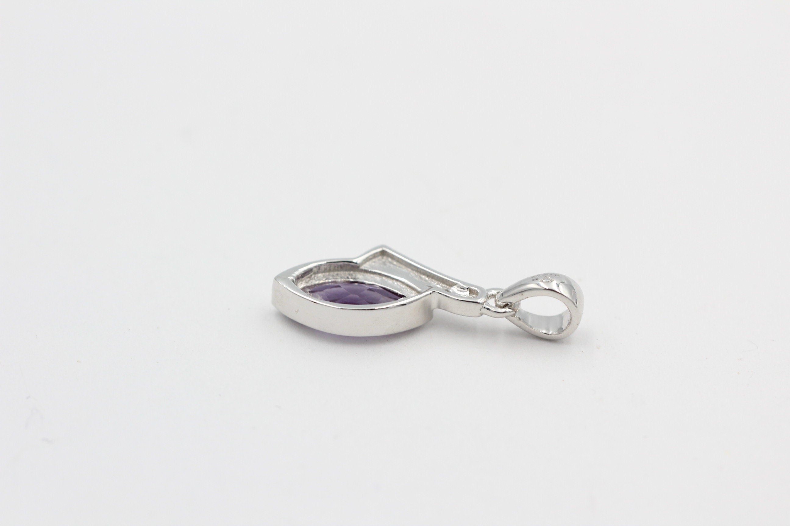 1,8 Carat pink Amethyst  Anhänger 925 Silber pinker Edelstein