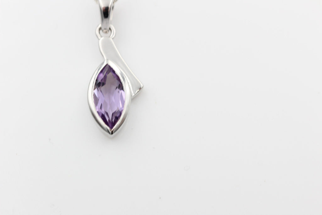 1,8 Carat pink Amethyst  Anhänger 925 Silber pinker Edelstein