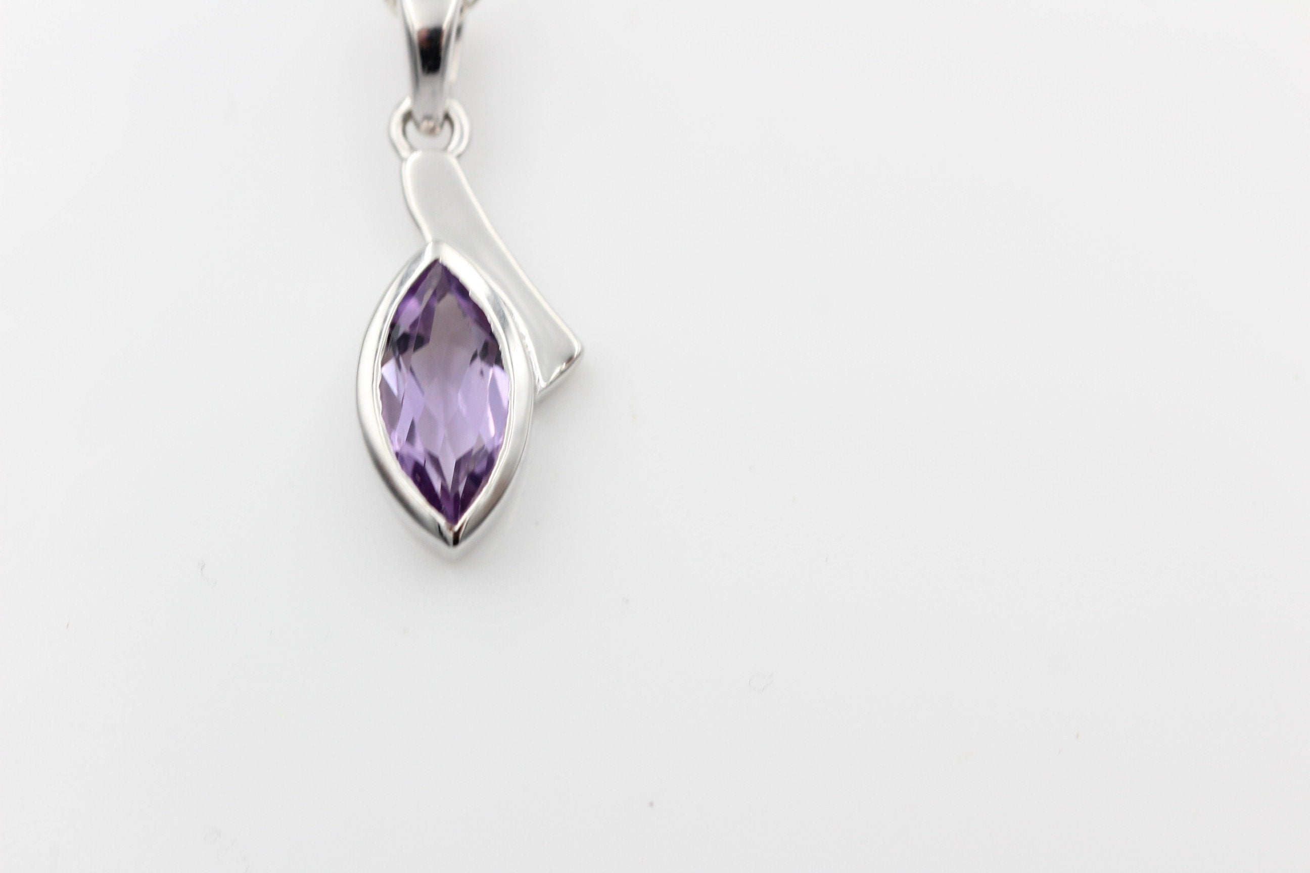 1,8 Carat pink Amethyst  Anhänger 925 Silber pinker Edelstein