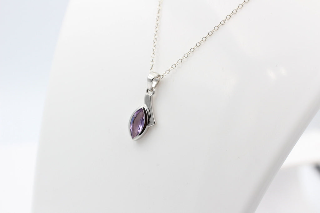1,8 Carat pink Amethyst  Anhänger 925 Silber pinker Edelstein
