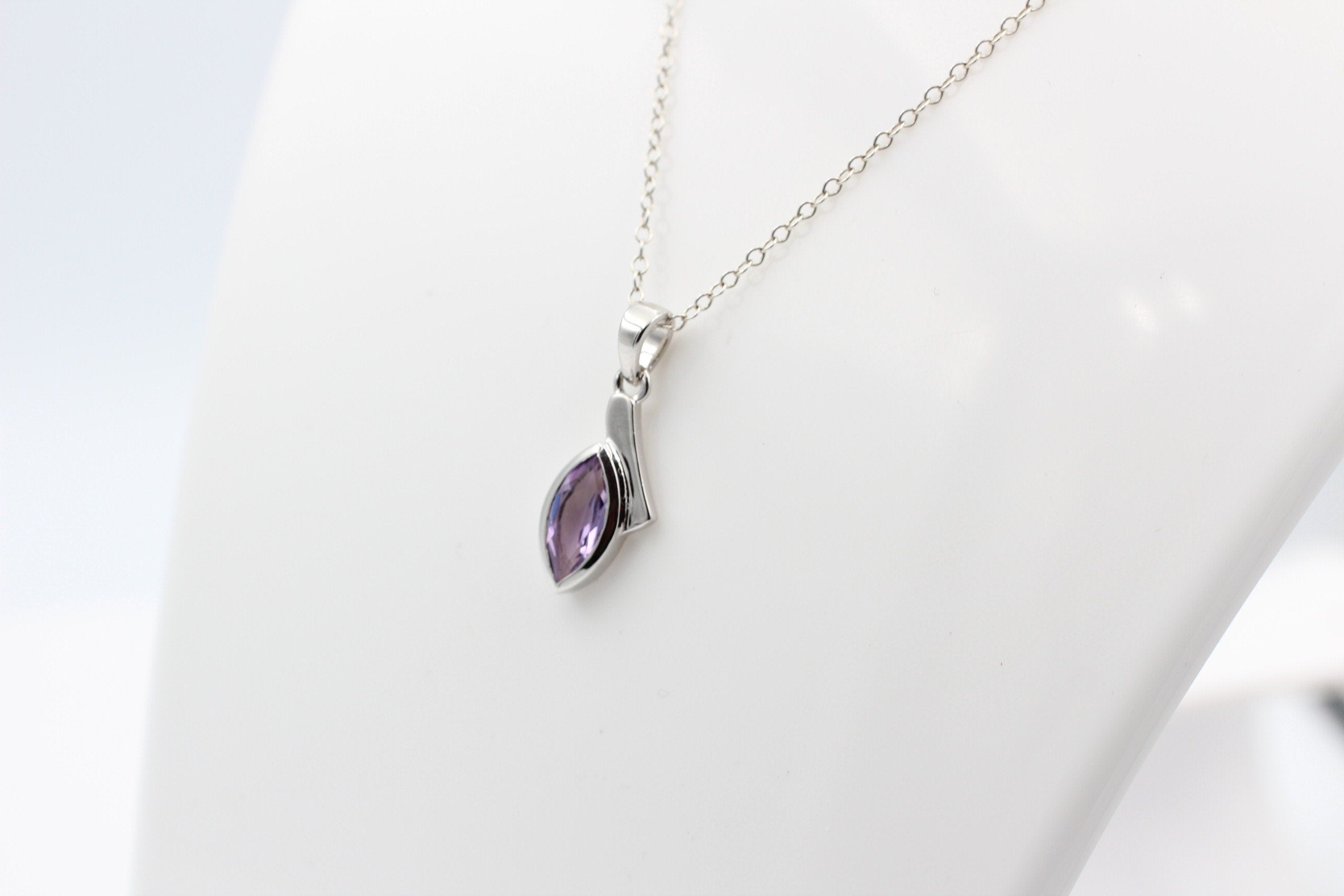 1,8 Carat pink Amethyst  Anhänger 925 Silber pinker Edelstein