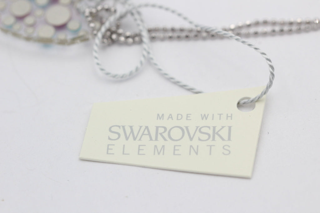 Collier Bubble mit Swarovski-Elements Pink/Türkis mit 925 Silber Kette