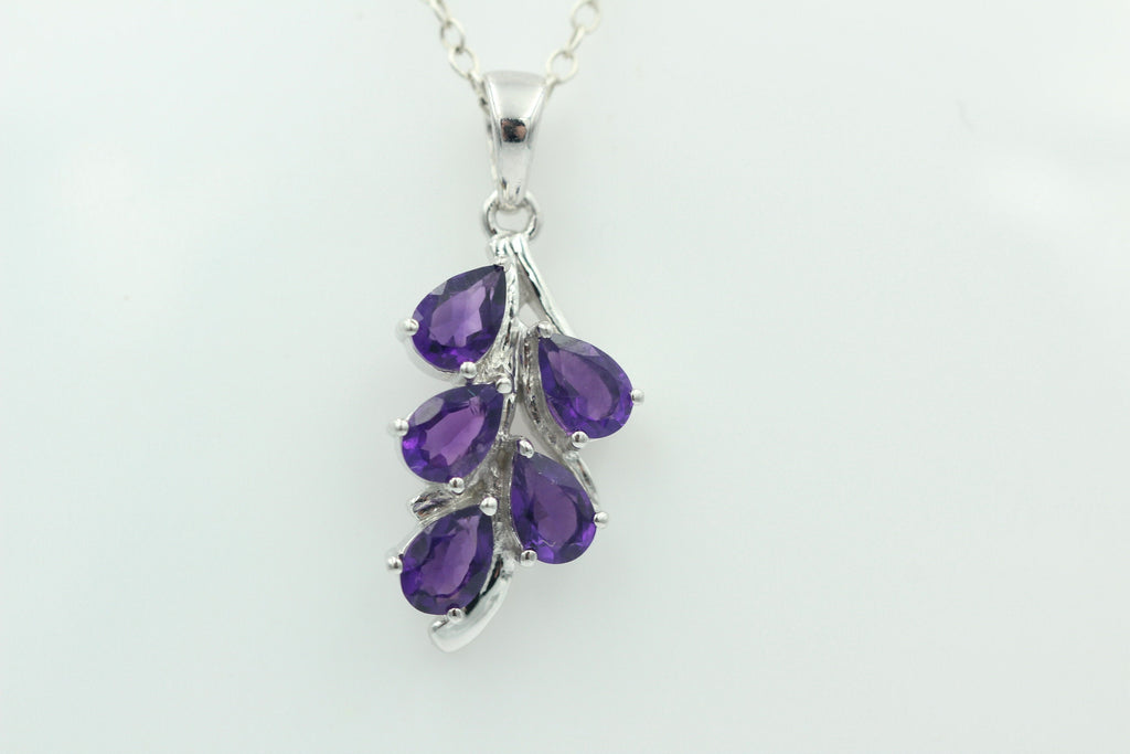 Edler 2,4 Carat Ametyst Anhänger 925 Silber  afrikanischer Amethyst
