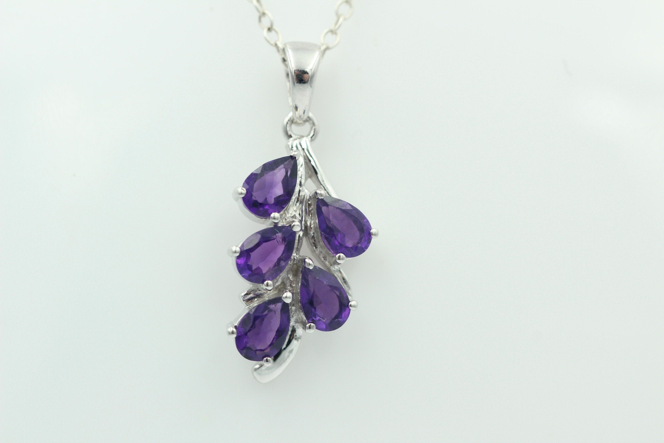 Edler 2,4 Carat Ametyst Anhänger 925 Silber  afrikanischer Amethyst