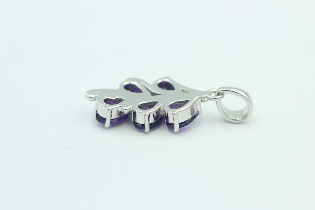 Edler 2,4 Carat Ametyst Anhänger 925 Silber  afrikanischer Amethyst