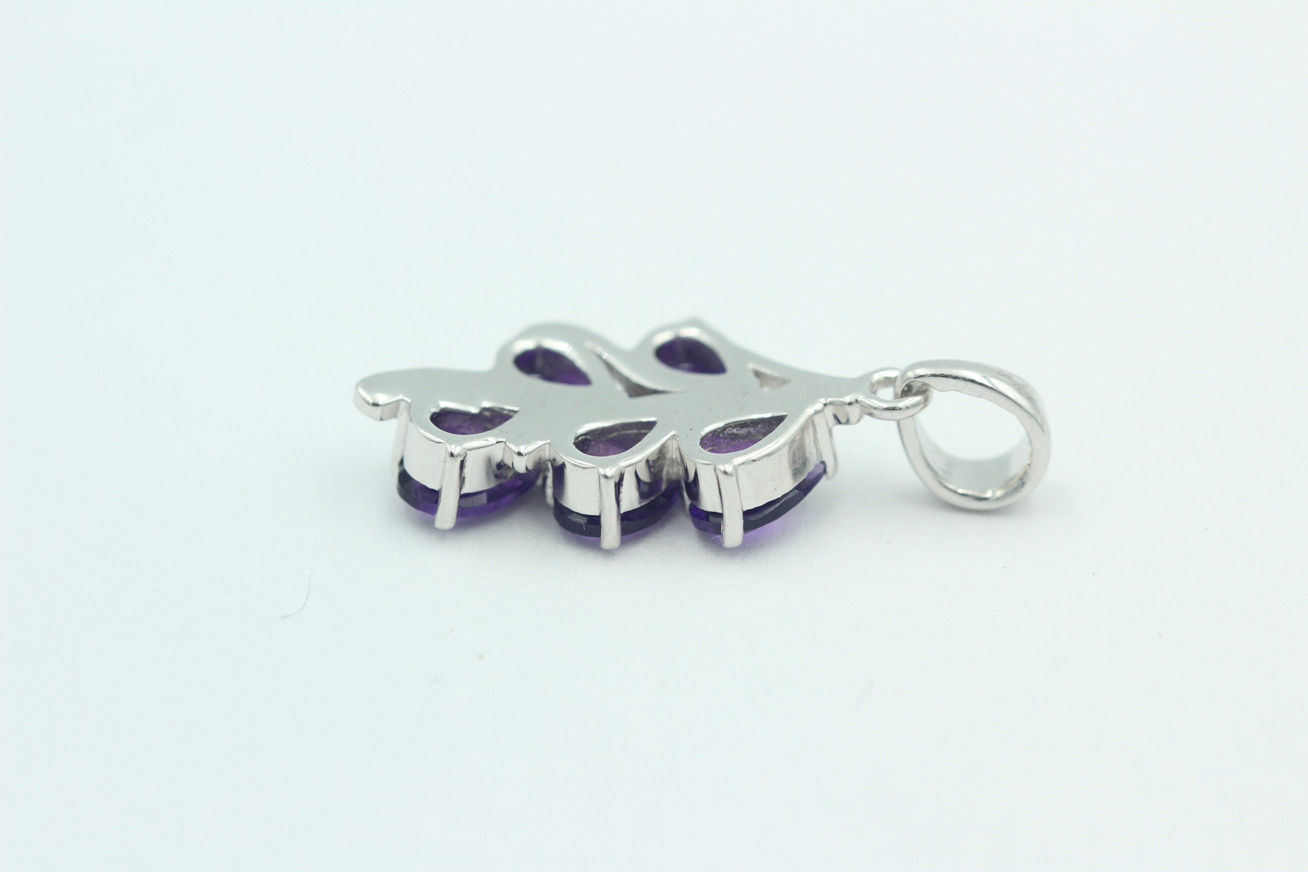 Edler 2,4 Carat Ametyst Anhänger 925 Silber  afrikanischer Amethyst