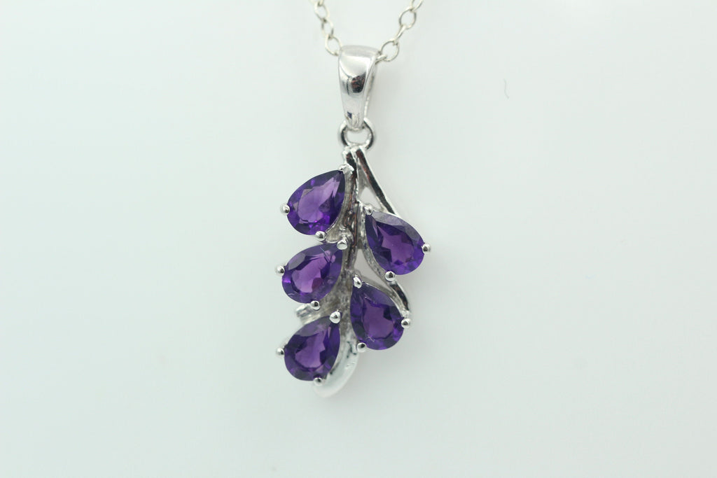 Edler 2,4 Carat Ametyst Anhänger 925 Silber  afrikanischer Amethyst