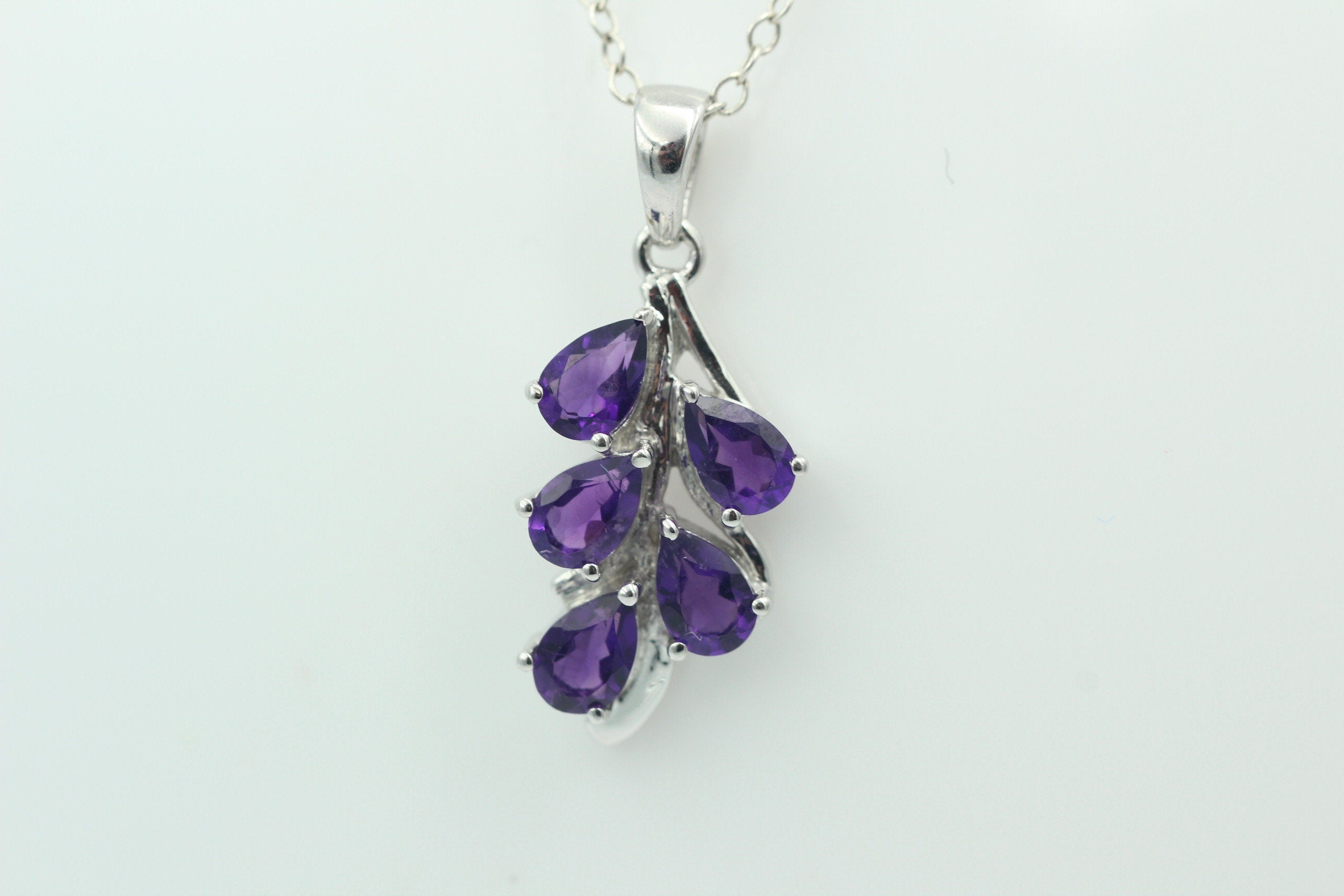 Edler 2,4 Carat Ametyst Anhänger 925 Silber  afrikanischer Amethyst