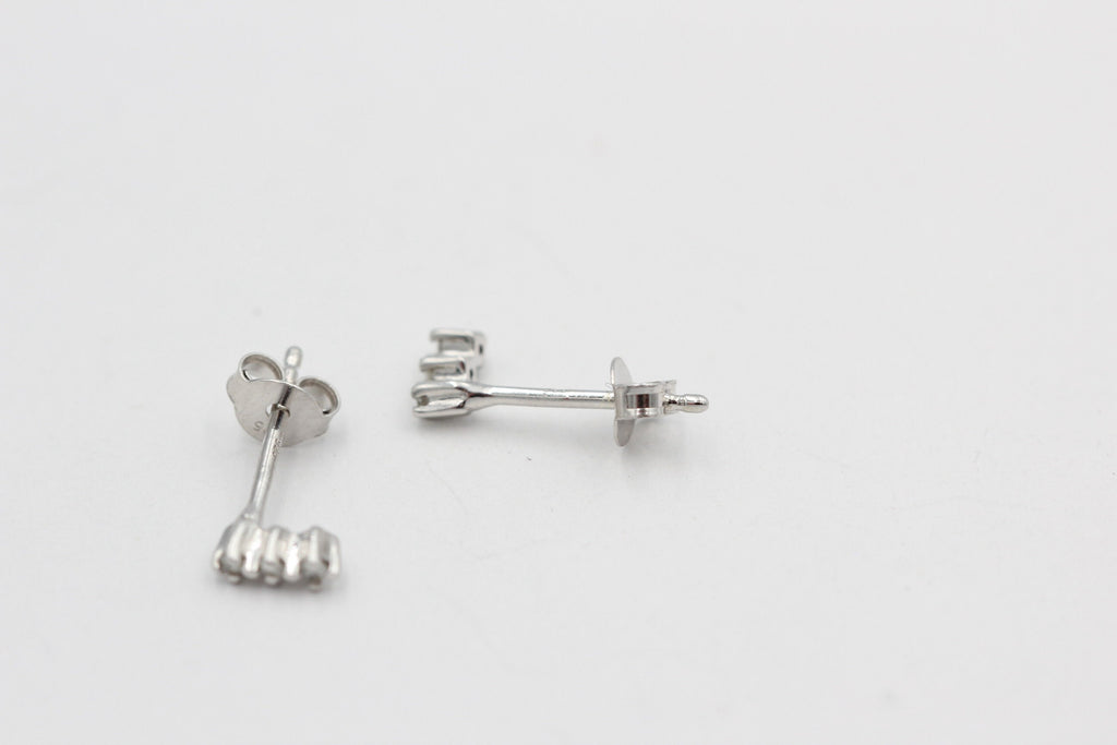 Edle 0,05 Carat Diamant Ohrstecker 925 Silber Diamantohrstecker Reinheit I2 - I3