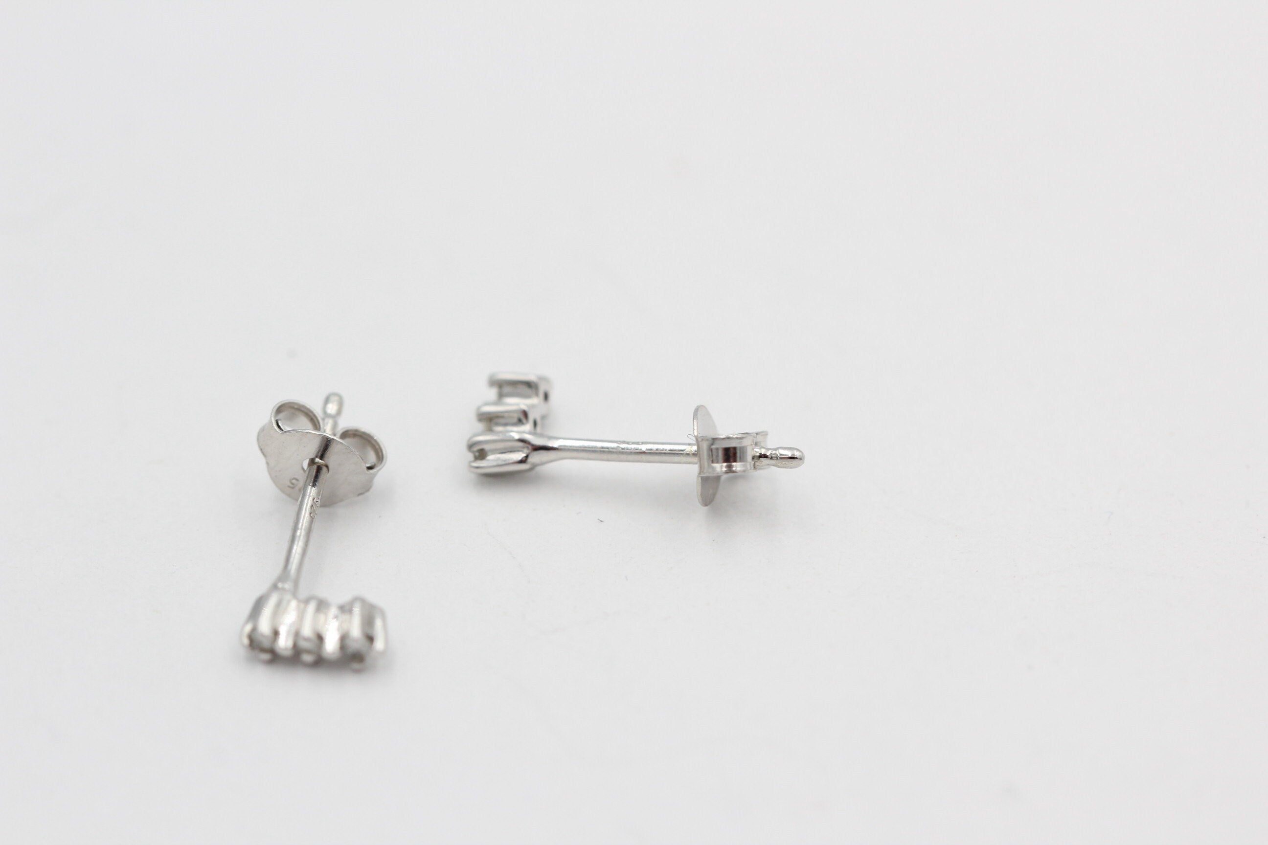 Edle 0,05 Carat Diamant Ohrstecker 925 Silber Diamantohrstecker Reinheit I2 - I3