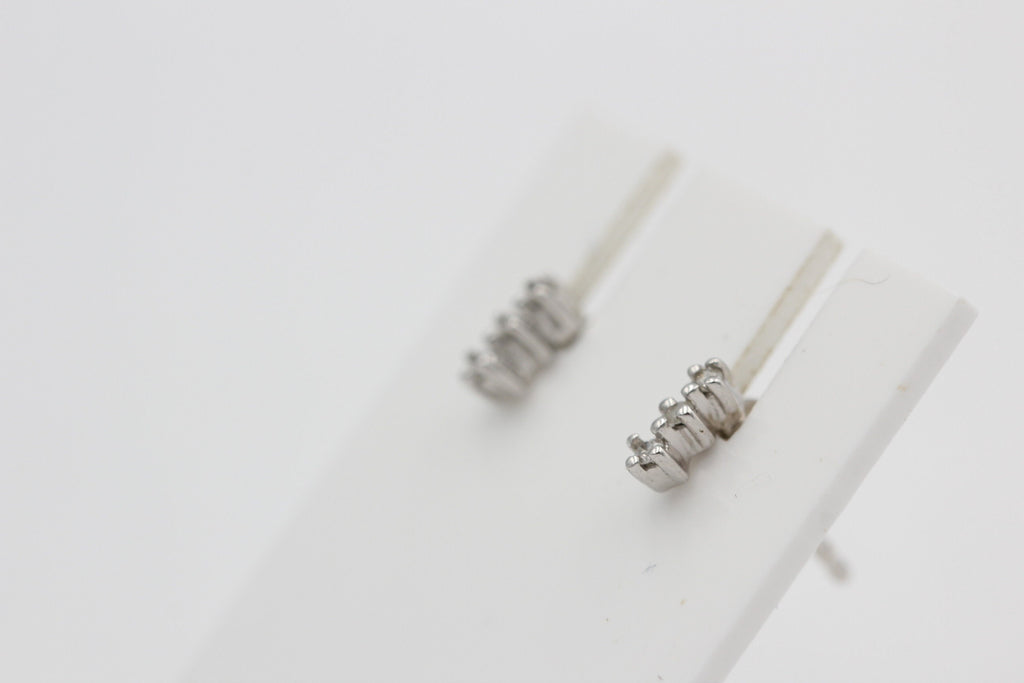 Edle 0,05 Carat Diamant Ohrstecker 925 Silber Diamantohrstecker Reinheit I2 - I3