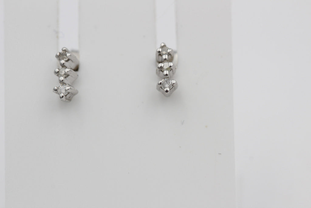 Edle 0,05 Carat Diamant Ohrstecker 925 Silber Diamantohrstecker Reinheit I2 - I3