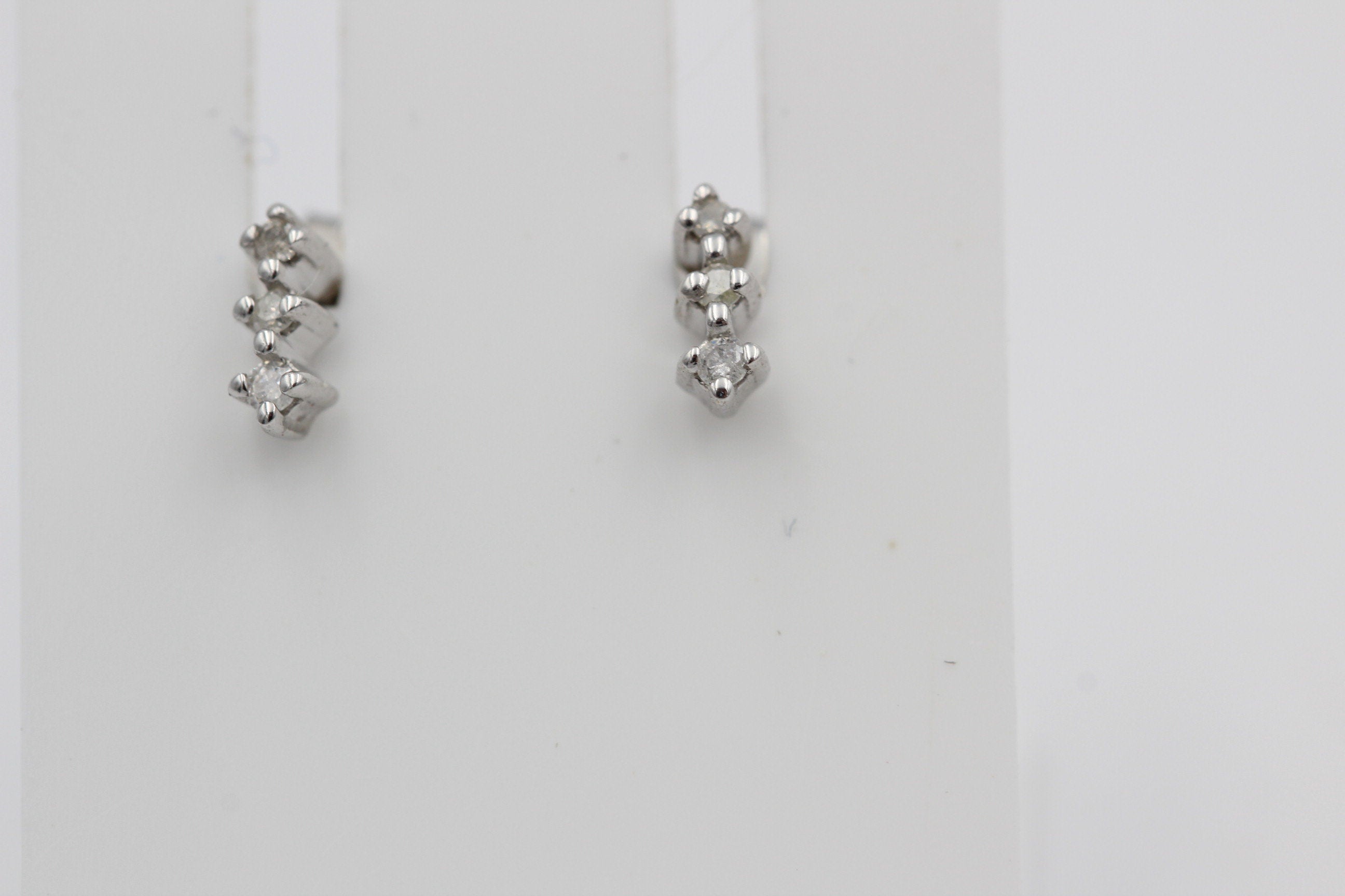 Edle 0,05 Carat Diamant Ohrstecker 925 Silber Diamantohrstecker Reinheit I2 - I3