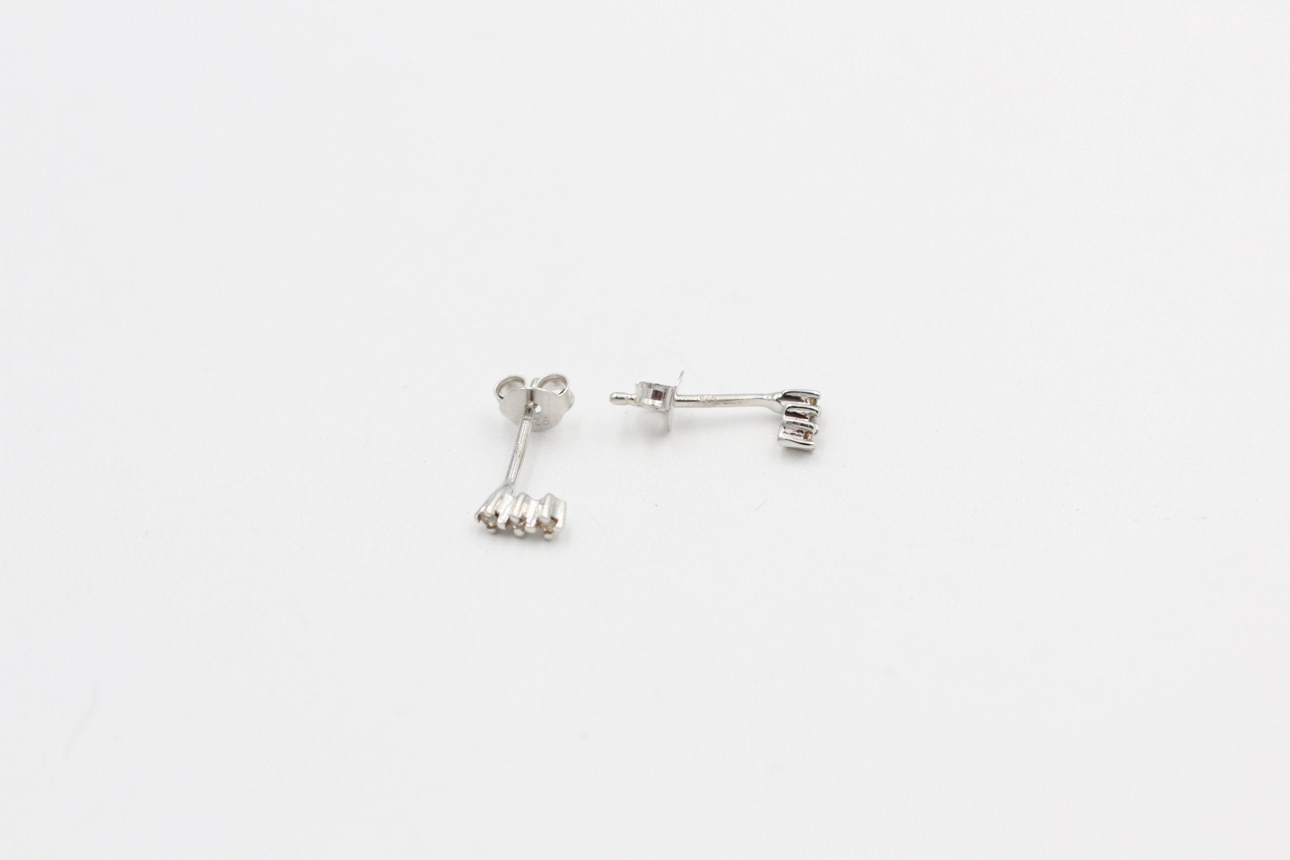 Edle 0,05 Carat Diamant Ohrstecker 925 Silber Diamantohrstecker Reinheit I2 - I3