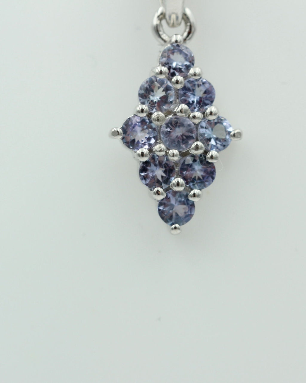 1,64 Carat Tansanit  Anhänger 925 Silber Collier Kette seltener Tansanit Afrika