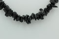 34,5 Carat schwarzes Spinell Collier Splitterkette 925 Silber mit Verlängerung