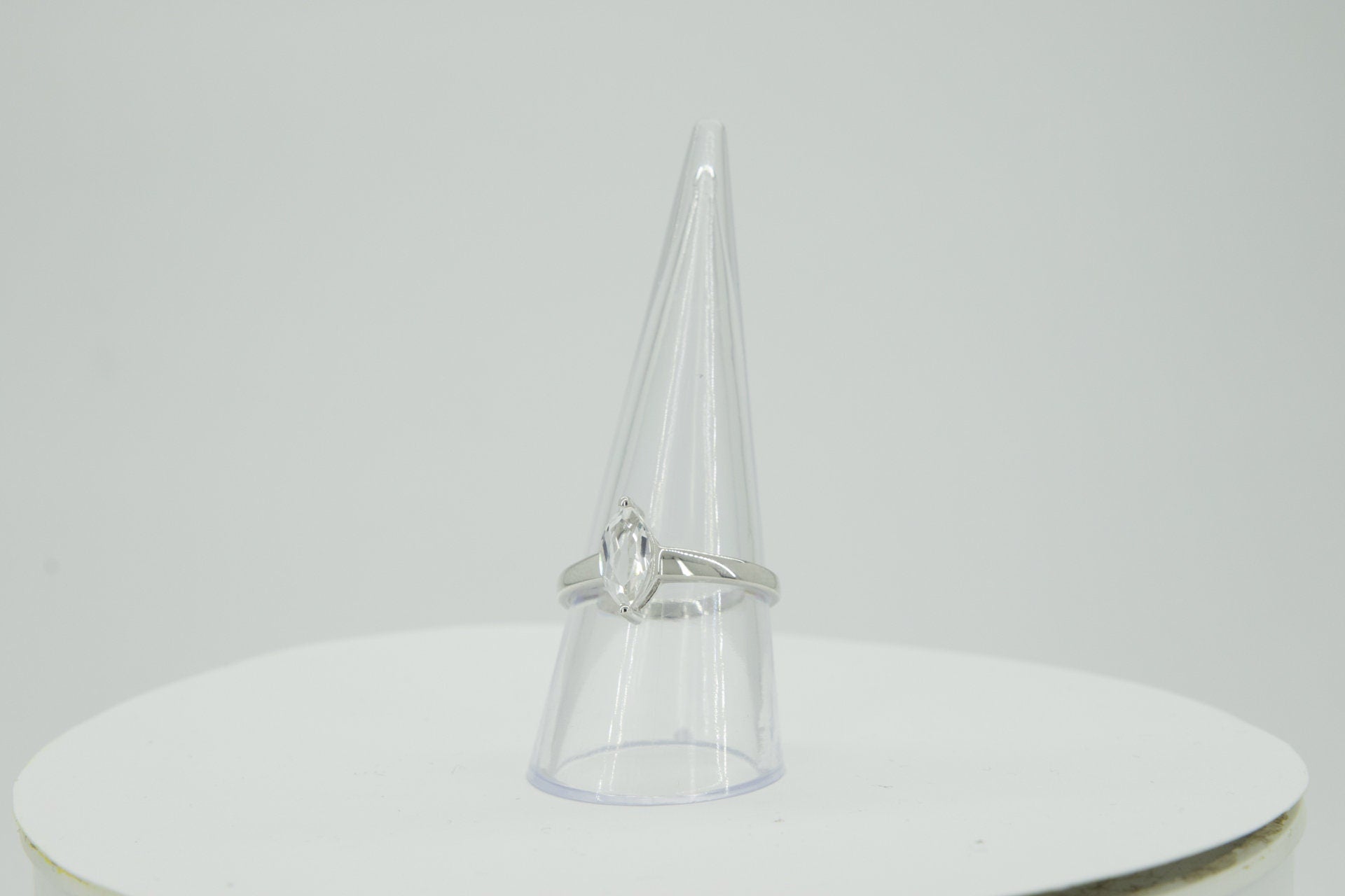 0,83 Carat weisstopas Ring 925 Silber weisse Topas Grasse 60 / 9 / 19,1 Edelstein