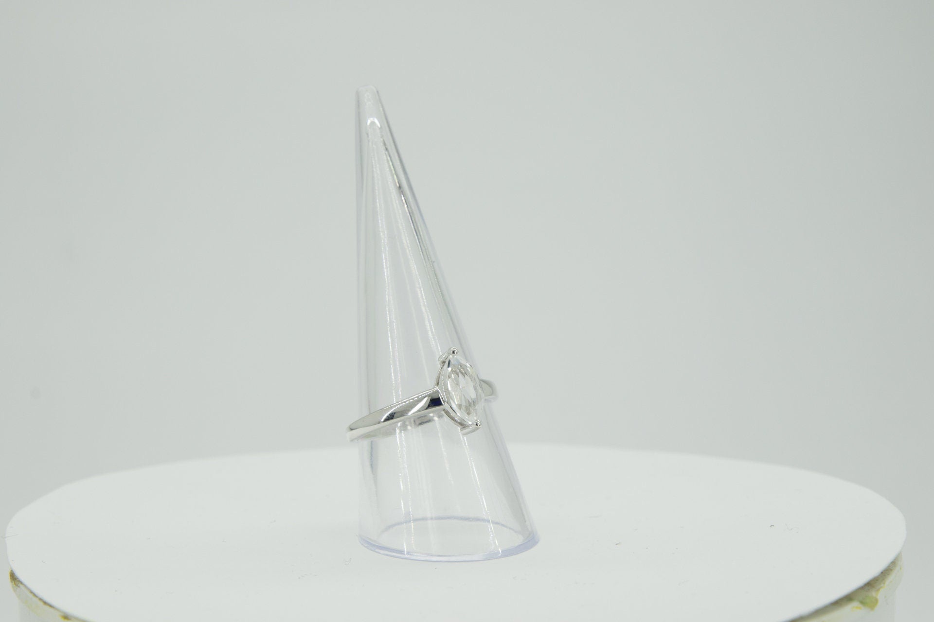 0,83 Carat weisstopas Ring 925 Silber weisse Topas Grasse 60 / 9 / 19,1 Edelstein