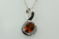 1,12 Carat Madeira Citrin Anhänger 925 Silber mit Zirkonia