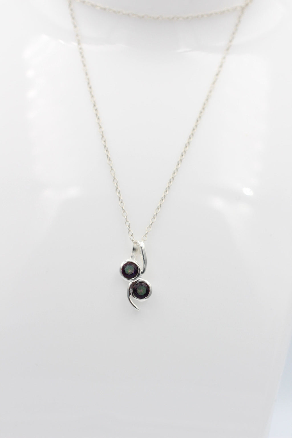Edler 1,2 Carat Mystik Toaps Anhänger 925 Silber Collier Anhänger