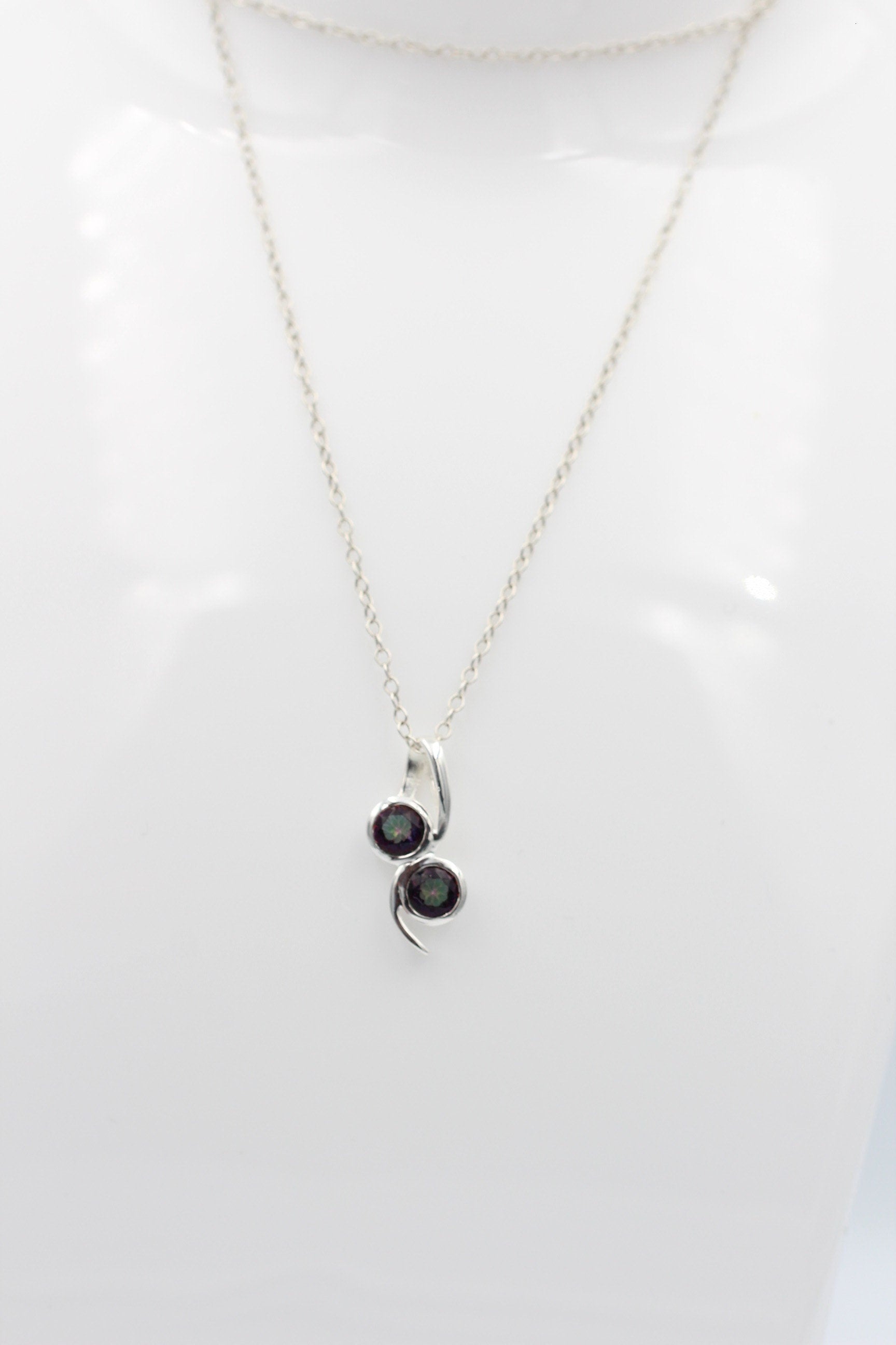 Edler 1,2 Carat Mystik Toaps Anhänger 925 Silber Collier Anhänger