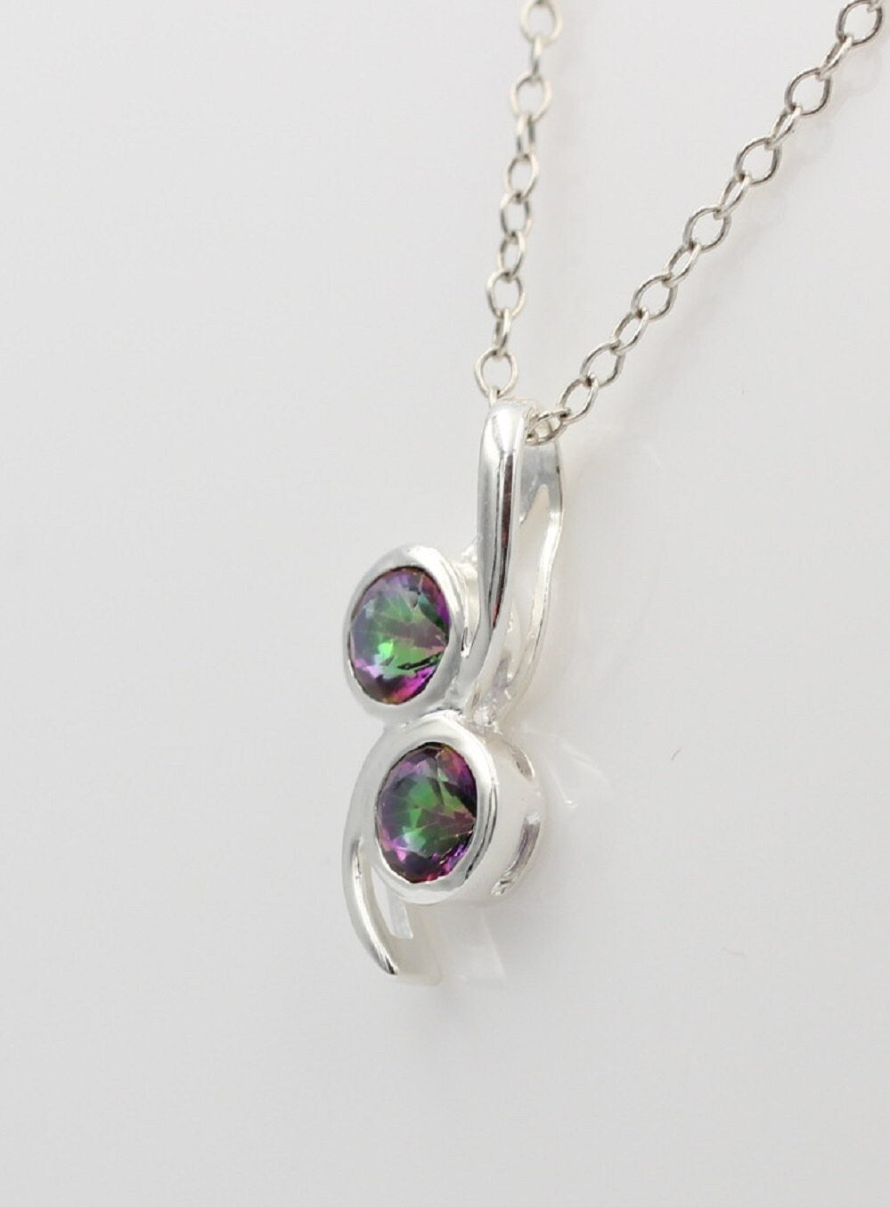 Edler 1,2 Carat Mystik Toaps Anhänger 925 Silber Collier Anhänger