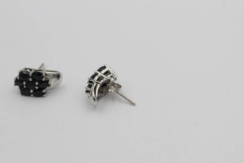 Edle 3,33 Carat Saphir Ohrstecker 925 Silber  Schmuck Top Edel Edelstein