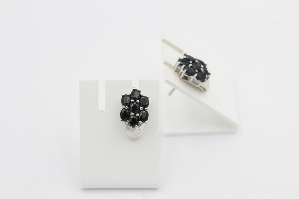 Edle 3,33 Carat Saphir Ohrstecker 925 Silber  Schmuck Top Edel Edelstein
