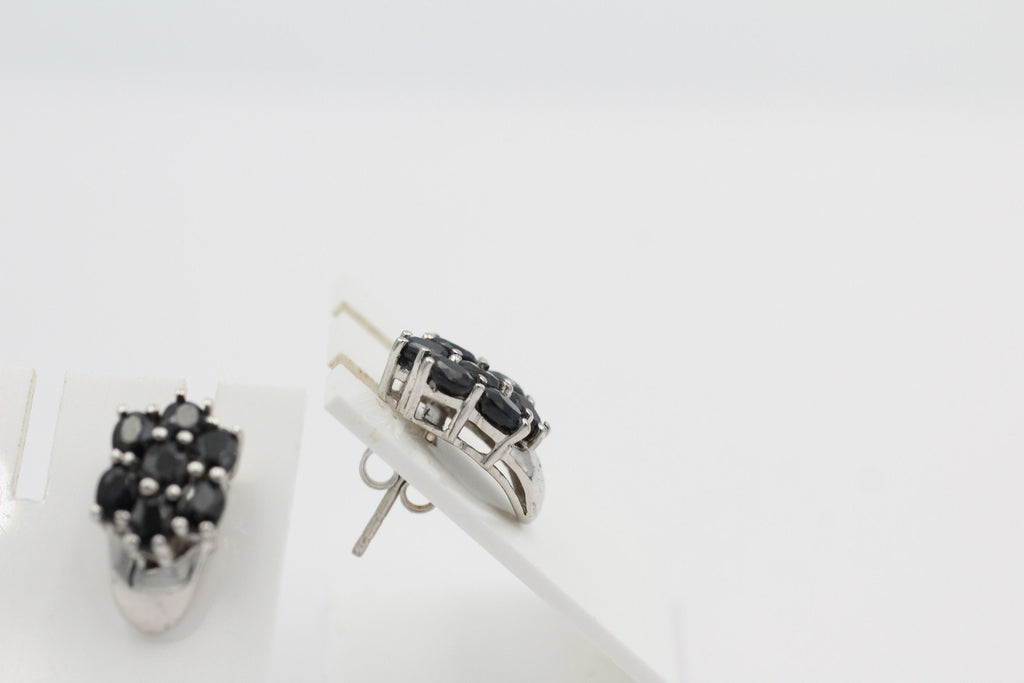 Edle 3,33 Carat Saphir Ohrstecker 925 Silber  Schmuck Top Edel Edelstein