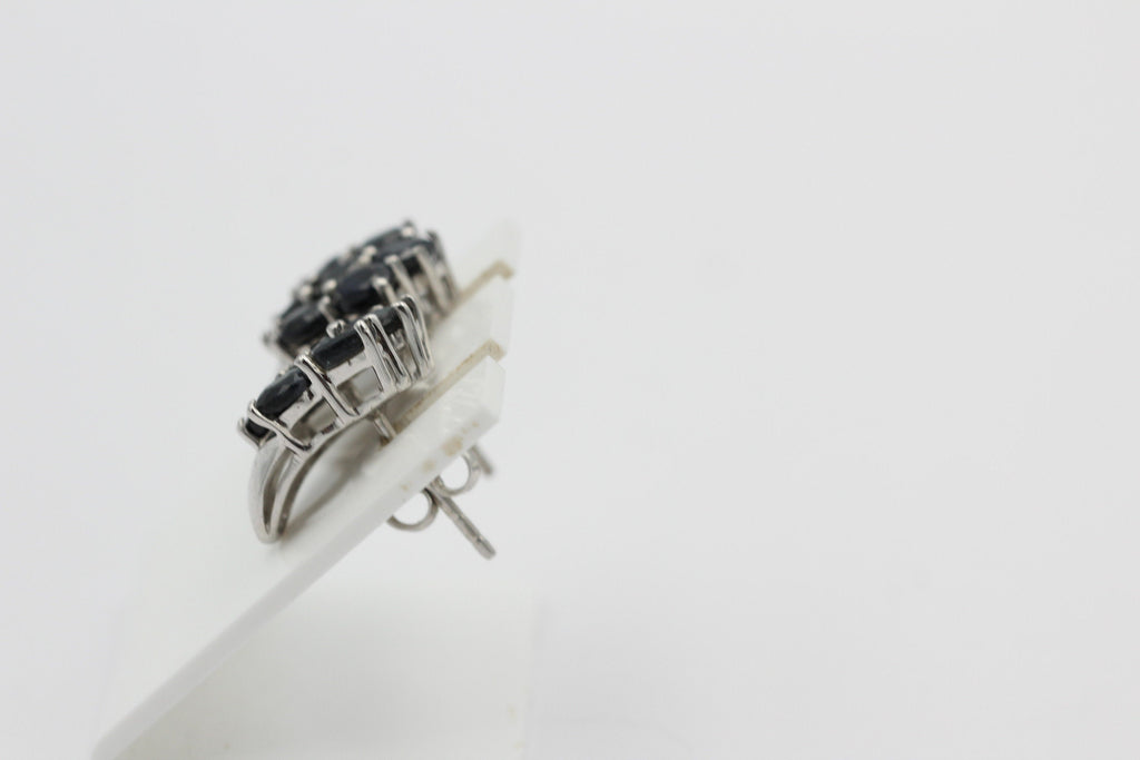 Edle 3,33 Carat Saphir Ohrstecker 925 Silber  Schmuck Top Edel Edelstein