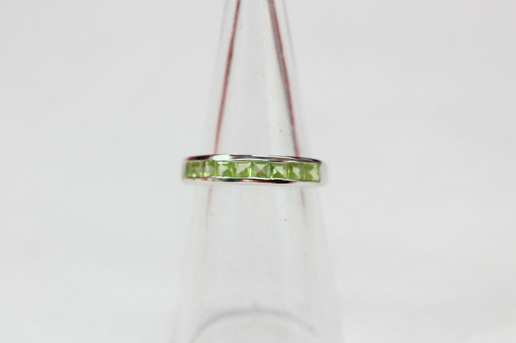 Edler 0,95 Carat Peridot Fingerring 925 Silber Olivin Ring Grossen 6 / 7 / 8 / 9