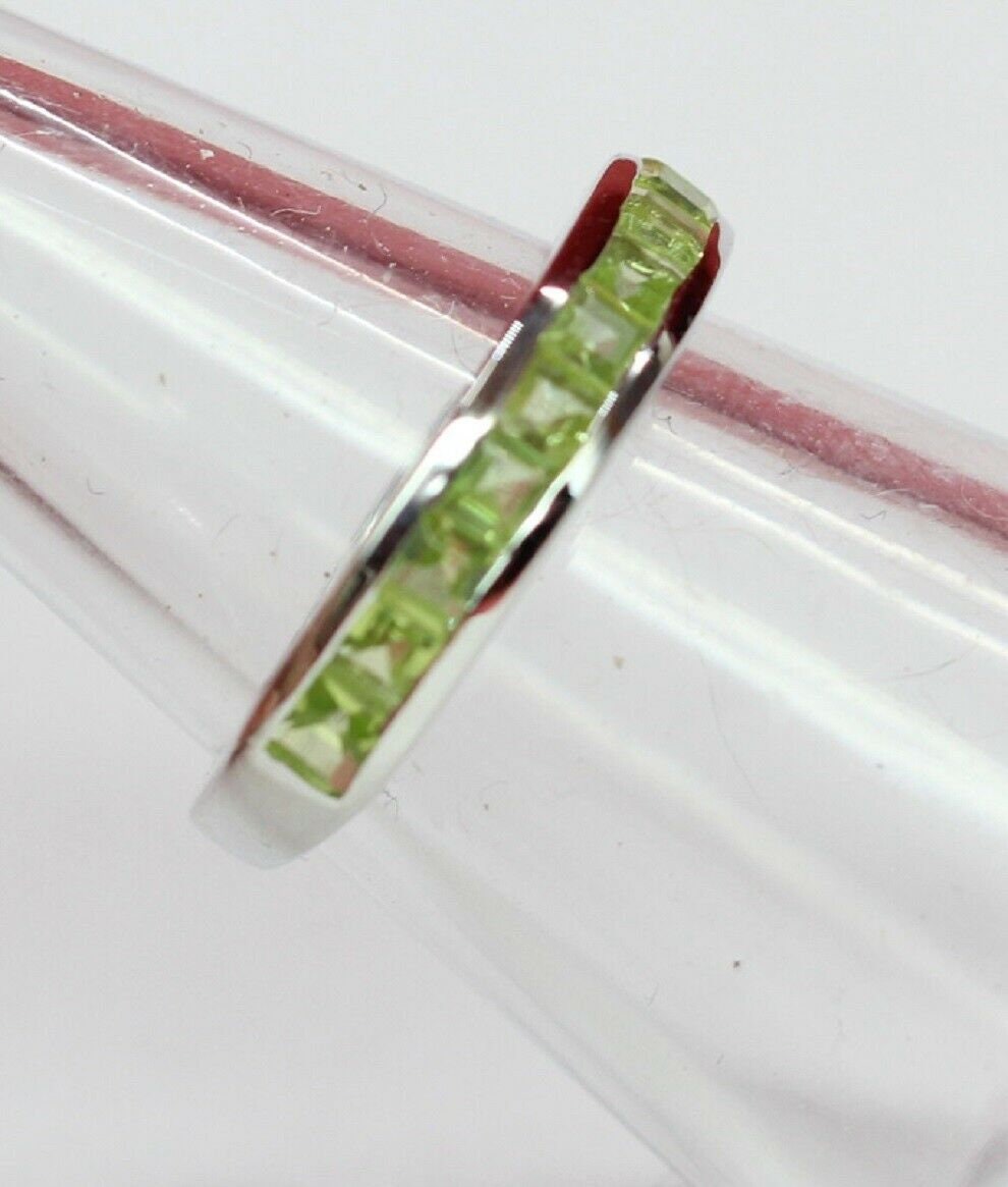 Edler 0,95 Carat Peridot Fingerring 925 Silber Olivin Ring Grossen 6 / 7 / 8 / 9
