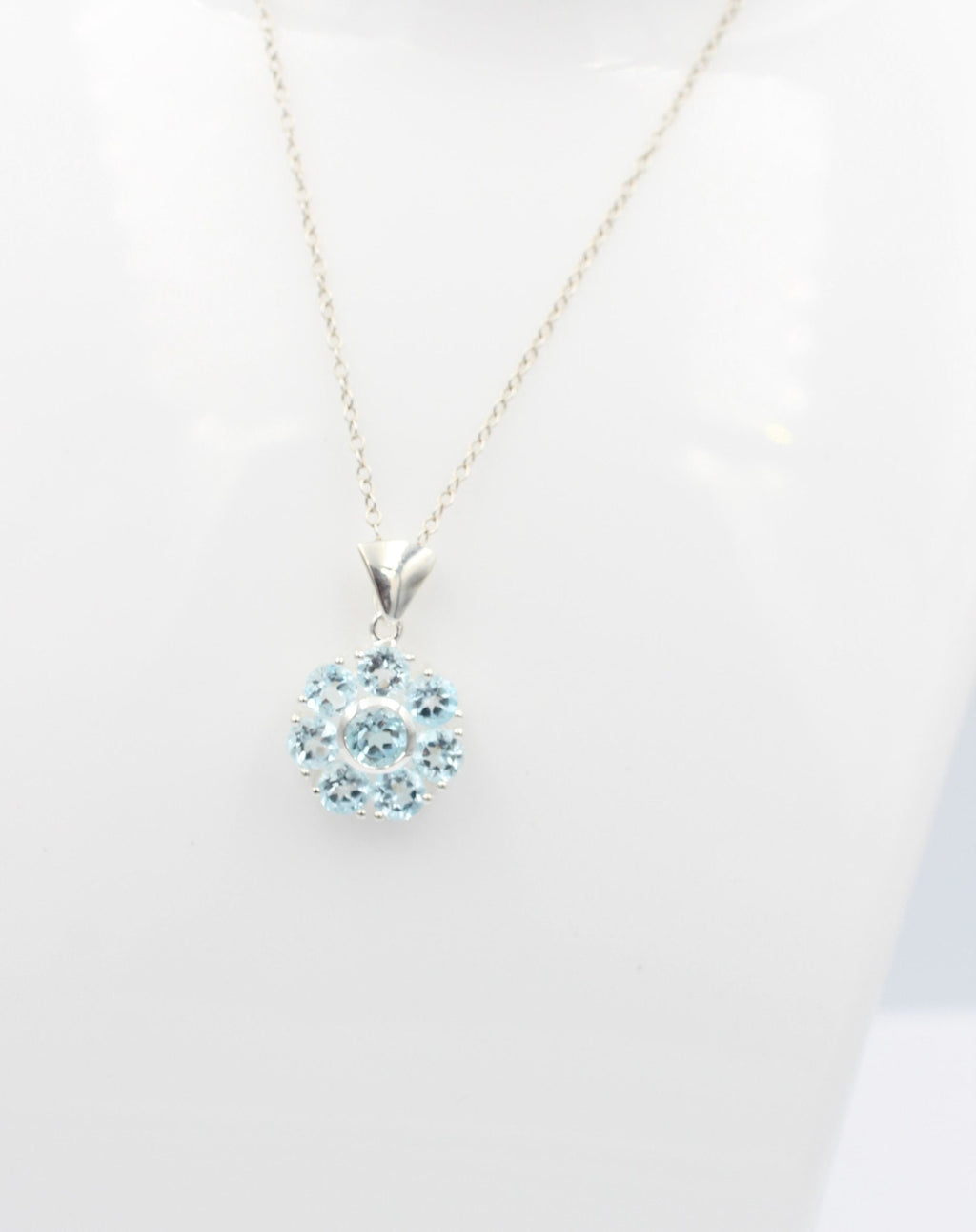 Edler 2,5 Carat Blautopas Anhänger 925 Silber sky blue TopasTop Ede l