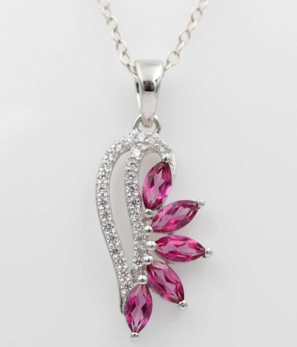 1,26 Carat Pink Topas Anhänger 925 Silber pinkfarbener Edelstein