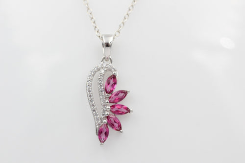 1,26 Carat Pink Topas Anhänger 925 Silber pinkfarbener Edelstein