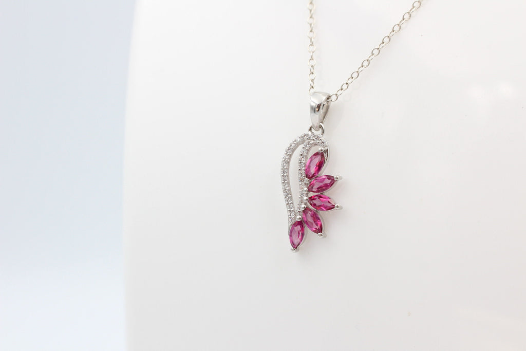 1,26 Carat Pink Topas Anhänger 925 Silber pinkfarbener Edelstein