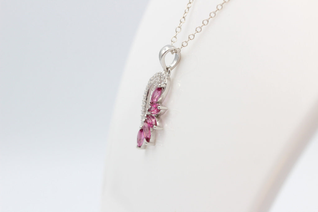 1,26 Carat Pink Topas Anhänger 925 Silber pinkfarbener Edelstein