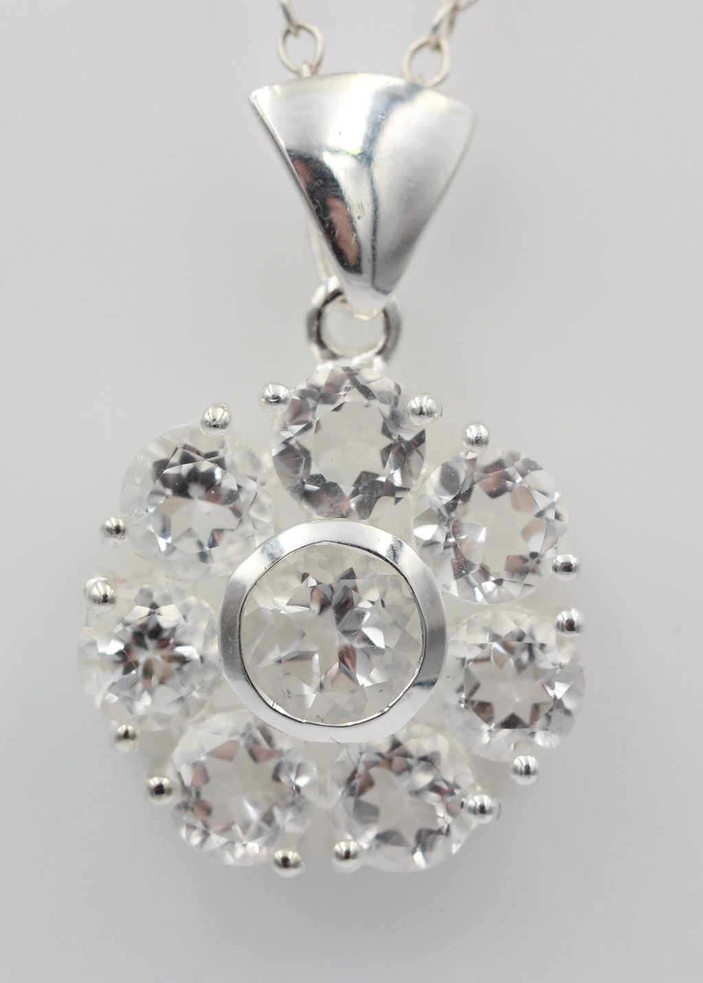 Edler 2,53 Carat Weißtopas  Anhänger 925 Silber weißer Top edler Weißtopas Anhänger Edelstein