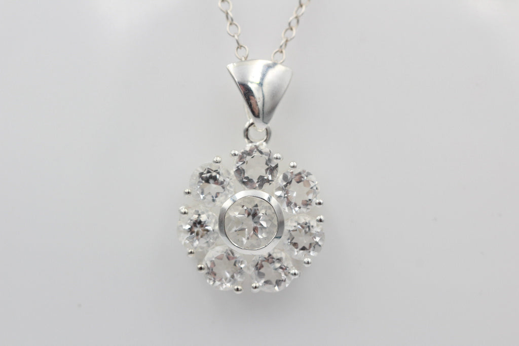 Edler 2,53 Carat Weißtopas  Anhänger 925 Silber weißer Top edler Weißtopas Anhänger Edelstein