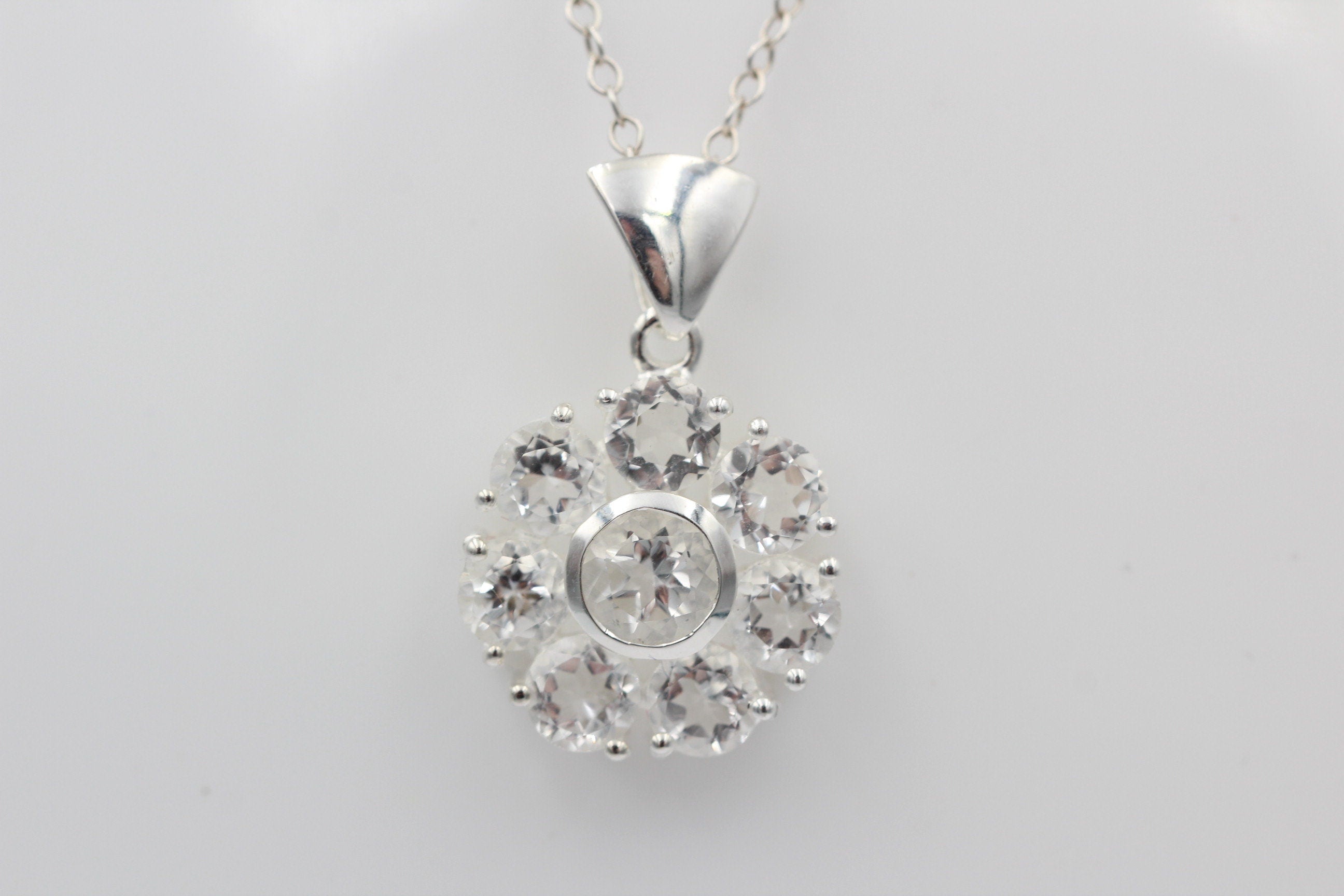 Edler 2,53 Carat Weißtopas  Anhänger 925 Silber weißer Top edler Weißtopas Anhänger Edelstein