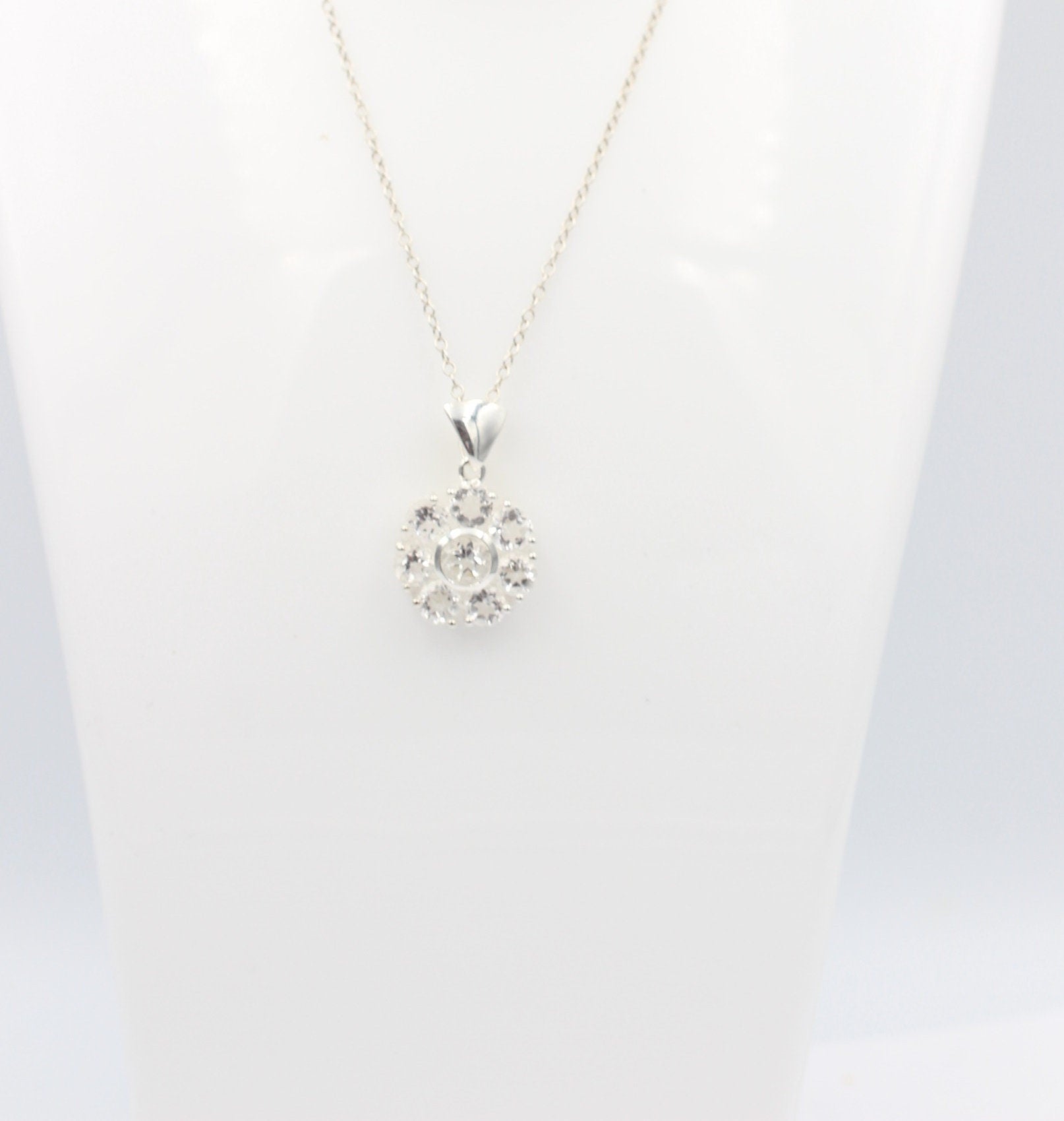 Edler 2,53 Carat Weißtopas  Anhänger 925 Silber weißer Top edler Weißtopas Anhänger Edelstein