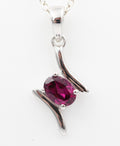 0,72 Carat Rhodolith Anhänger 925  Silber  Rhodolith Granat Schmuck