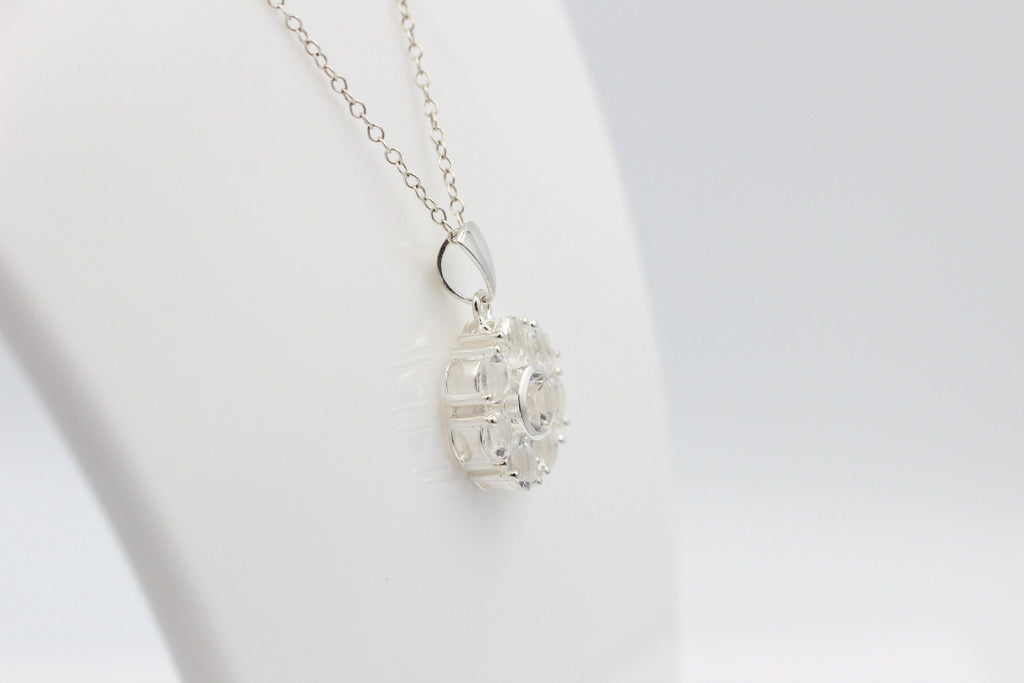 Edler 2,53 Carat Weißtopas  Anhänger 925 Silber weißer Top edler Weißtopas Anhänger Edelstein