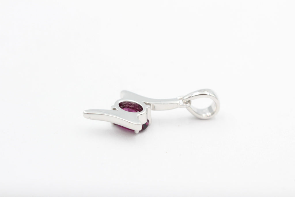 0,72 Carat Rhodolith Anhänger 925  Silber  Rhodolith Granat Schmuck