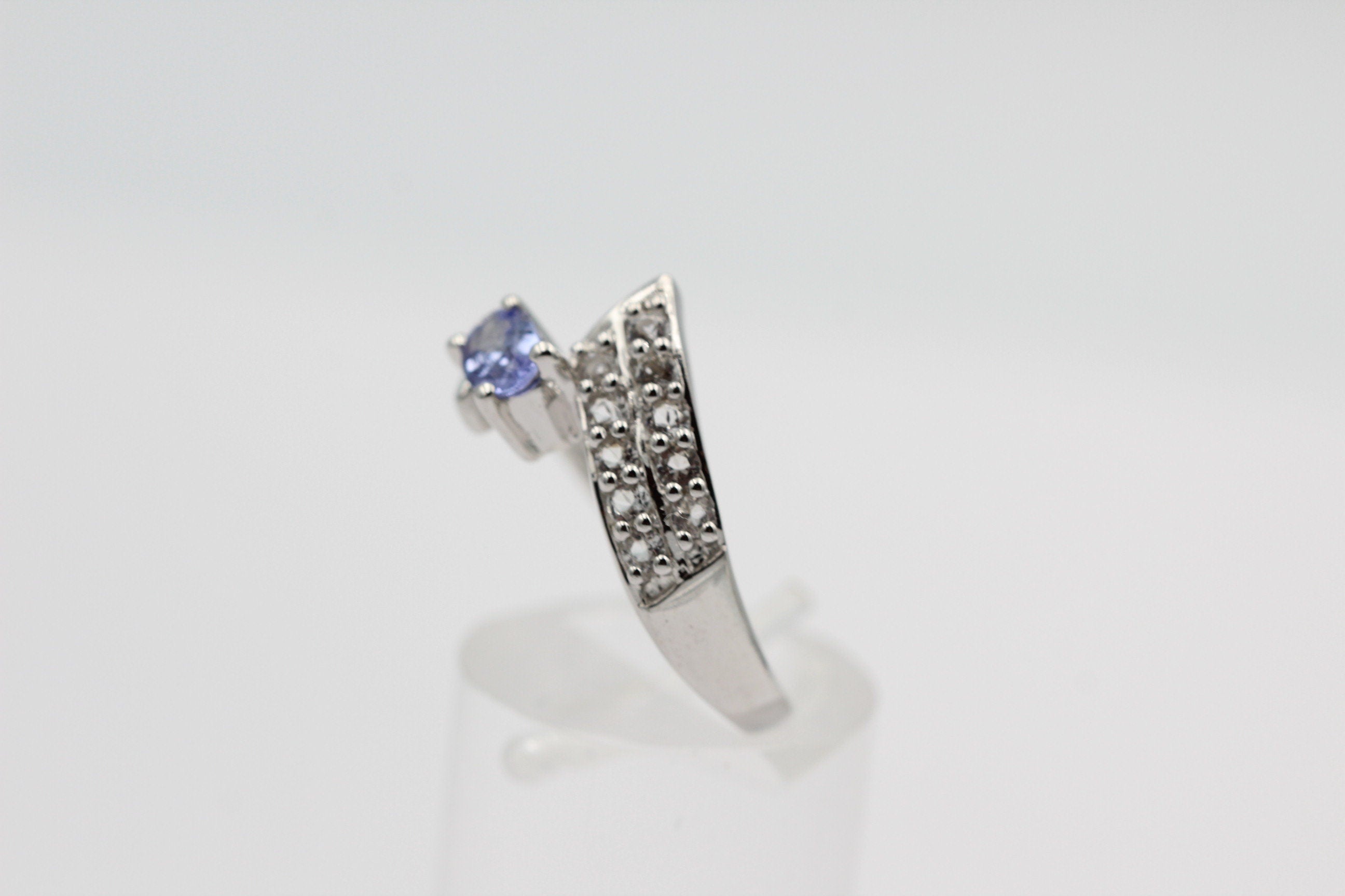 1,3 Carat Tansanit aus Afrika Weißtopas Ring 925 Silber Gröpße 9  60  19,1